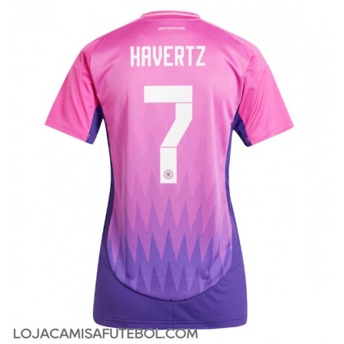 Camisa de Futebol Alemanha Kai Havertz #7 Equipamento Secundário Mulheres Europeu 2024 Manga Curta